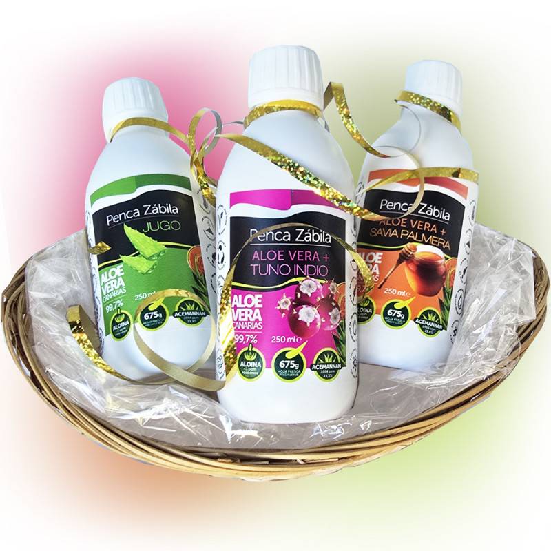 Geschenkkorb Reiner Aloe Vera Saft und Gel